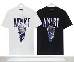 T-shirt alla moda Uomo Donna Designer T-shirt T-shirt Abbigliamento Top Uomo Casual Chest Letter Shirt Luxurys Abbigliamento Street Shorts Vestiti a maniche Amr Tshirts Marchi