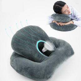 Pillow Portable Neck Support Sleeping Throw Pillows Simple Solid Colour U -shaped Hollow Out Nap For Travel Office