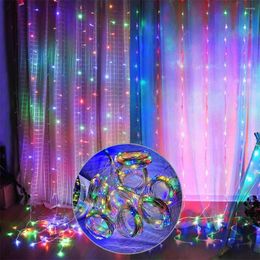 Wall Lamp High Quality 300led Curtain String 8 Modes Ip64 Waterproof Twinkle Party Fairy Lights (3meter X 3meter)