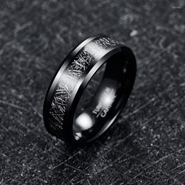 Wedding Rings JQUEEN 8mm Men's Width Tungsten Carbide Ring Electroplated Black Inlaid Imitation Vermiculite Band