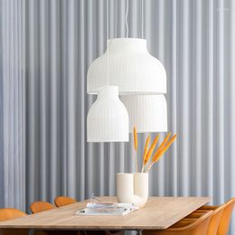 Kronleuchter Nordic Led Kronleuchter Wohnzimmer Essbar Duplex Treppe Anhänger Lichter kreativer Seidenstoff Tisch Hängende Lampe