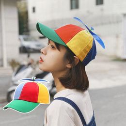 Ball Caps Colourful Patchwork Bamboo Dragonfly Baseball Cap For Women Girls Funny Helicopter Propeller Snapback Sun Hat