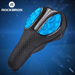 s ROCKBROS Bicycle Liquid Silicon Gels Saddle Cycling Mat Comfortable Cushion Soft Seat Cover for Bike Part 0131