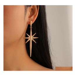 Dangle Chandelier Fashion Jewelry Star Earrrings Retro Metal Geometric Stud Earrings Drop Delivery Dhkiz