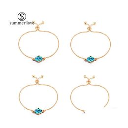 Link Chain Hand Palm Opal Adjustable Bracelet Gold Charm Women Wedding Jewellery As Valentines Day Partyz Drop Delivery Bracelets Dh9L2