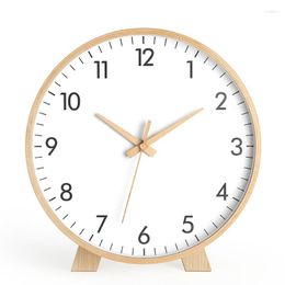 Wall Clocks Desktop Clock Ornaments Placed Table Solid Wood Student Pendulum