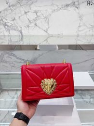 Evening Bags 2023 commuting brand New embroidered badge women's bag inlaid with beads One shoulder messenger Love high-capacity mailman chain