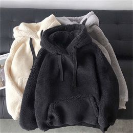 Women's Jackets Winter Fashion Velvet Warm Women Hoodies Harajuku Loose Casual Flannel Pullover Sweatshirt 230131