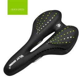s MTB Mountain Road Bike Seat PU Leather Gel Filled Cycling Cushion Comfortable Shockproof Bicycle Saddle Accessoriess 0131