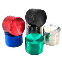 Colorful Concave herb grinder 40mm/50mm/55mm/63mm 4layer Custom Brand Metal tobacco grinders for smoking accept OEM