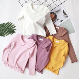 T-shirts Autumn Winter Baby Toddler School Girls T Shirt Tops Kids T Shirts Long Sleeve Cotton Girl Shirts Blouse Tees Children Clothes 230130