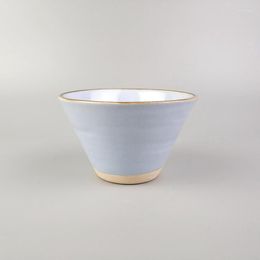 Cups Saucers Japanese Style Light Blue Bamboo Hat Ceramic Small Tea Cup Soup Swallow Rough Pottery Literary