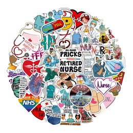 50 Pcs Nurse Stickers Cartoon Medical graffiti Stickers for DIY Luggage Laptop Skateboard Motorcycle Bicycle Stickers KL011-479