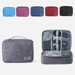 Storage Bags Digital Organisers Wires USB Cables Electronic Charger Power Battery Box Zipper Handle Bag Case Packing Accessories