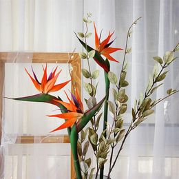 Decorative Flowers & Wreaths Artificial Real Touch Flower Bird Of Paradise Strelitzia Floor Fake Room Wedding Party DecorDecorative