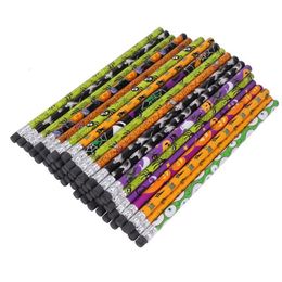 Pencils 50pcs Halloween Pattern Pencil Basswood EcoFriendly Writing Pens Party Favours Kids Gifts pattern random 230130