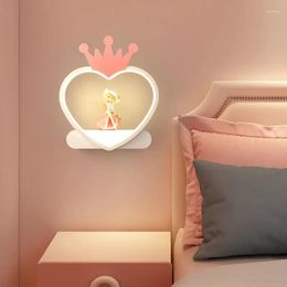 Wall Lamp Led Heart Crown Light Stairs Aisle Children Bedroom Living Room Decoration Modern Minimalist Storage