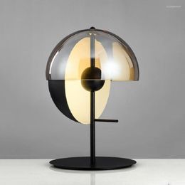 Table Lamps LukLoy Bedside LED Nordic Postmodern Glass Light For Bedroom Living Room Office Minimalist Nightstand Lamp