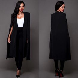 Women's Jackets 2023 Fashion Women Long Coat Cloak Cape Suit Jacket Casual Poncho Outwear Tailored