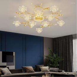 Chandeliers Living Room Chandelier Light Luxury Modern Copper Starry Net Red Lamp Nordic Creative Personality Dining Bedroo