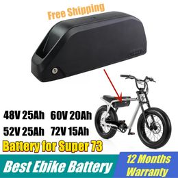 48v 25ah electric bike battery pack Super73 S1 S2 RX ebike batteries 52v 25AH 60v 72v with 21700 samsung50E Cells