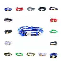 Charm Bracelets Infinity Jewellery Bracelet For Men Fish Hook Wholesale Wrap Rope Drop Delivery Dhtxe