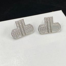 Designer Earring Studs For Womens Brand Letters Ear Studs Women Fashion Earring Diamond Accessories Party Wedding Ear Pendant B 2301315QS