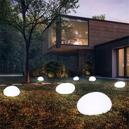 Outdoor Lawn Lights Modern Creative Stones Garden Lamp LED Waterproof IP65 Decorative For Home