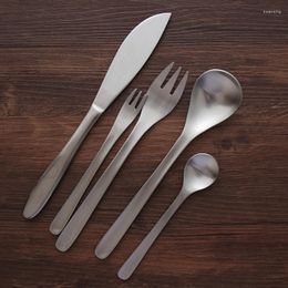 Dinnerware Sets Chen Home 304 Matte Brushed Stainless Steel Main Meal Knife Fork Spoon Dessert Fruit Coffee