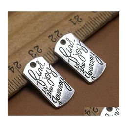 Charms Fashion Trendy Find Joy In The Journey Alloy Tag Single Side Mes 10X20Mm 100Pcs 628 T2 Drop Delivery Jewellery Findings Componen Dhhsb