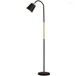 Floor Lamps Nordic White Black Wood Colour Lamp Modern E27 Standing Simple Corner Light Reading