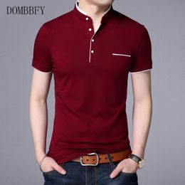 Men's T-Shirts Summer Short Sleeve Polo Men Turn-over Collar Fashion Casual Slim Breathable Solid Colour Business 5XL 230131