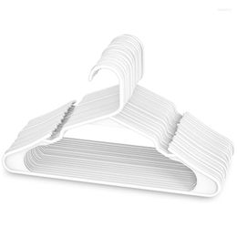 Hangers White Plastic Clothes Perfect For Everyday Standard Use Clothing (White 20 Pack)