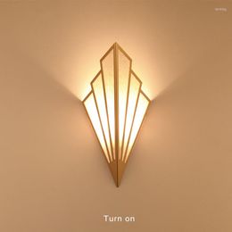 Wall Lamp LED Indoor Corridor Aisle Staircase Bedroom Fan-shaped Interior Decoration E14 5W