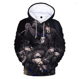 Men's Hoodies 2023 Black Butler Print Hoodie Kids Fashion Anime Pullover Sweatshirts Men/Women