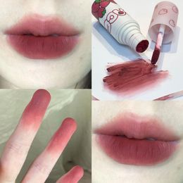 Lip Gloss 6 Colour Velvet Lipstick Blush Matte Nude Liquid Waterproof LongLasting Non-stick Cup Tint Mud Beauty Cute Cosmetic