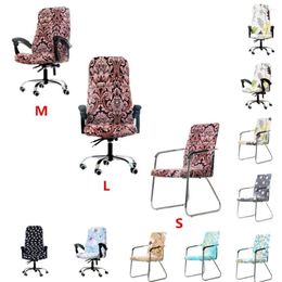 Chair Covers Modern Spandex Computer Cover Polyester Elastic Fabric Office 7 Colours 3 Size Easy Washable Removeable