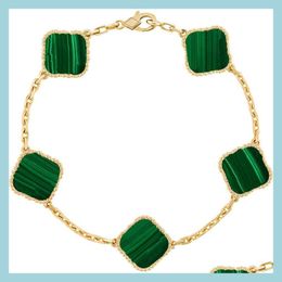 Bracelet Earrings Necklace Fashion Luxury Jewelry Sets Designers Four Leaf Clover For Women Necklaces Bracelet 5 Motifs Party Sta Dhb64