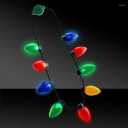 Strings 9led 13 LED Light Up Christmas Bulb Necklace Glowing Party Favours For Adults Or Kids Holiday Decoration