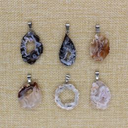 Pendant Necklaces Z Natural Stone Irregular Shaped Crystal Beaded Beautifully Charm Quartz Jewellery Making DIY Necklace Earring Ac