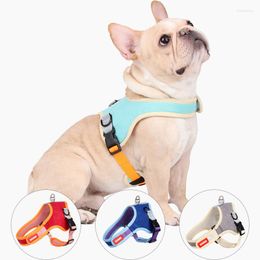 Dog Collars Harness NO PULL Reflective Breathable Adjustable Pet For Vest Saddle Type Outdoor Walking Supplies