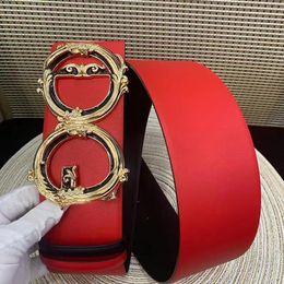 Luxury Designer belts extra wide 7cm belt for women designer classic solid Colour gold letters three kinds of buckle men's width beltss 9 Colours size 95-125cm good nice