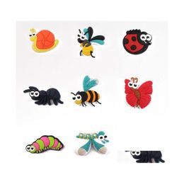 Shoe Parts Accessories Cute Cartoon Insect Croc Charms Clog Flat Shoecharms Buckle Children Kid Gift Decroation Drop Delivery Shoes Dhavh