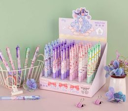 Gel Pens Pcs/lot Kawaii Girl Press Erasable Pen For Writing Cute 0.5mm Blue Ink Stationery Office School SuppliesGel