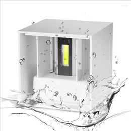 Wall Lamp Modern Brief Cube Adjustable Surface Mounted 9W12W LED Outdoor Waterproof IP65 Aluminum Light Garden Sconce