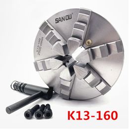 SANOU 6 Jaw Chuck 160mm K13-160 Six Jaw Self-centering Chuck Universal Type Lathe Chuck Machine Tool Accessory For Sales