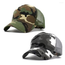 Caps de bola Snow Camo de beisebol Caminho de beisebol Men tático Mesh de verão Branco/ Exército Camuflagem Verde Snapback Hat e Women