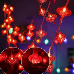 Strings Spring Festival Lights Outdoor 9.8ft 20 LEDs/19.7ft 40 LEDs Red Lantern String Light IP42 Waterproof Chinese Knot Fairy