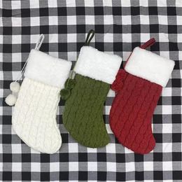 Christmas Decorations 30pcs/lot Customers Often Bought With Similar Items Stockings 16 Inch Large Size Knitted Xmas Stocking