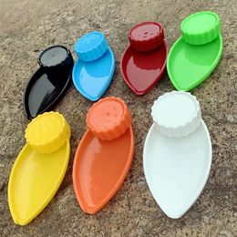 Premium Plastic Smoking Herb Grinder Tray Colorful 40mm Tobacco Grinders Roll Combo All In One 2 Parts Layers Funnel Shape Muller